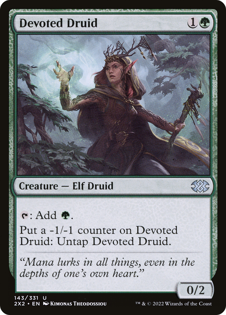 Magic: The Gathering - Devoted Druid Foil - Double Masters 2022