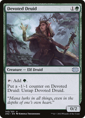 Magic: The Gathering - Devoted Druid Foil - Double Masters 2022