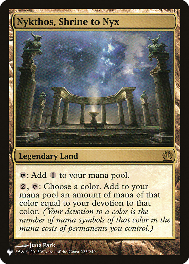 Magic: The Gathering - Nykthos, Shrine to Nyx - The List