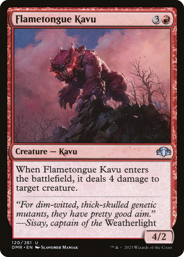 Magic: The Gathering - Flametongue Kavu Foil - Dominaria Remastered