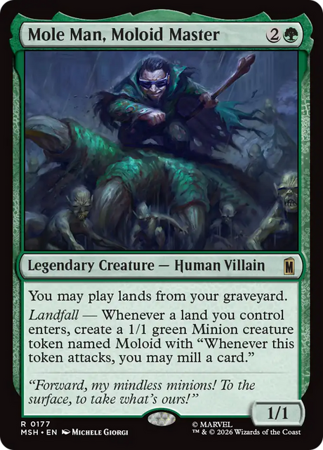 Magic: The Gathering - Mole Man, Moloid Master - Marvel Super Heroes