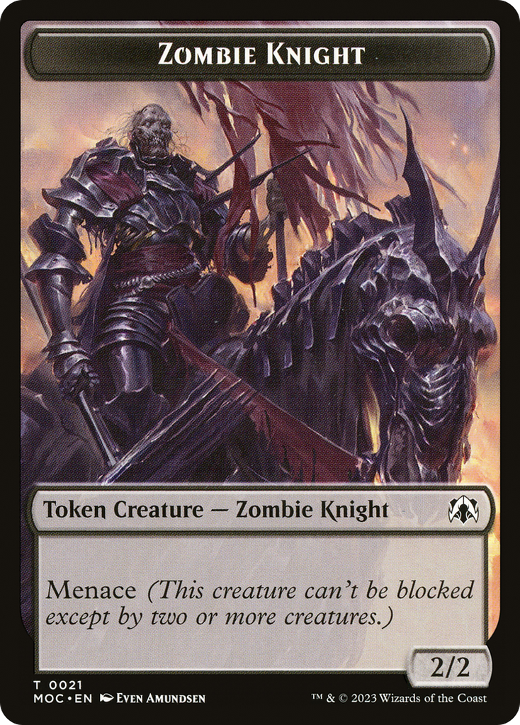 Magic: The Gathering - Zombie Knight Token - March of the Machine Commander Tokens