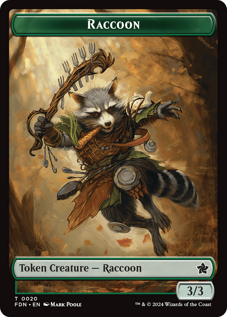 Magic: The Gathering - Raccoon Token - Foundations Tokens