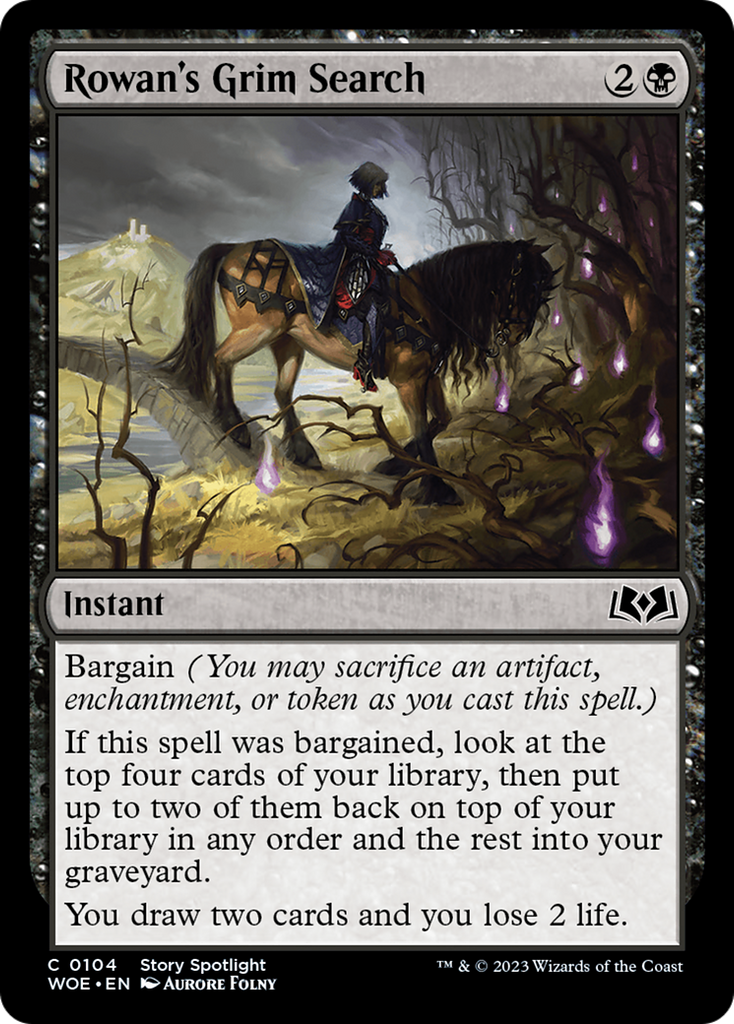 Magic: The Gathering - Rowan's Grim Search Foil - Wilds of Eldraine