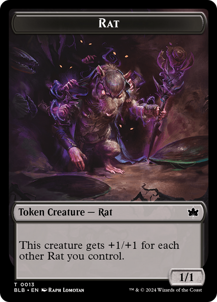 Magic: The Gathering - Rat Token - Bloomburrow Tokens