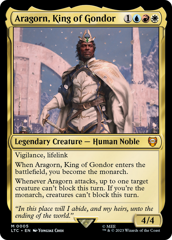 Magic: The Gathering - Aragorn, King of Gondor Foil - Tales of Middle-earth Commander