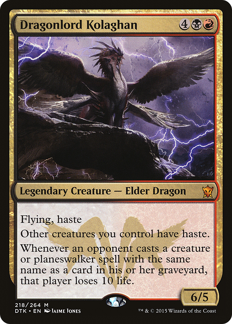 Magic: The Gathering - Dragonlord Kolaghan Foil - Dragons of Tarkir