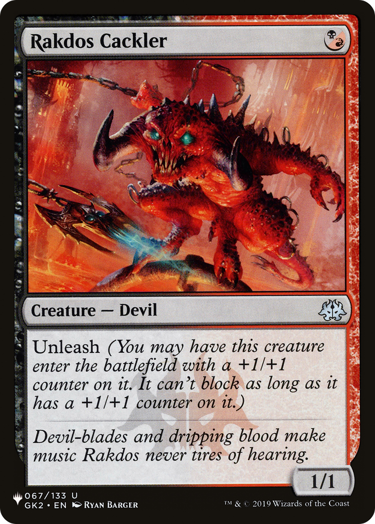 Magic: The Gathering - Rakdos Cackler - The List