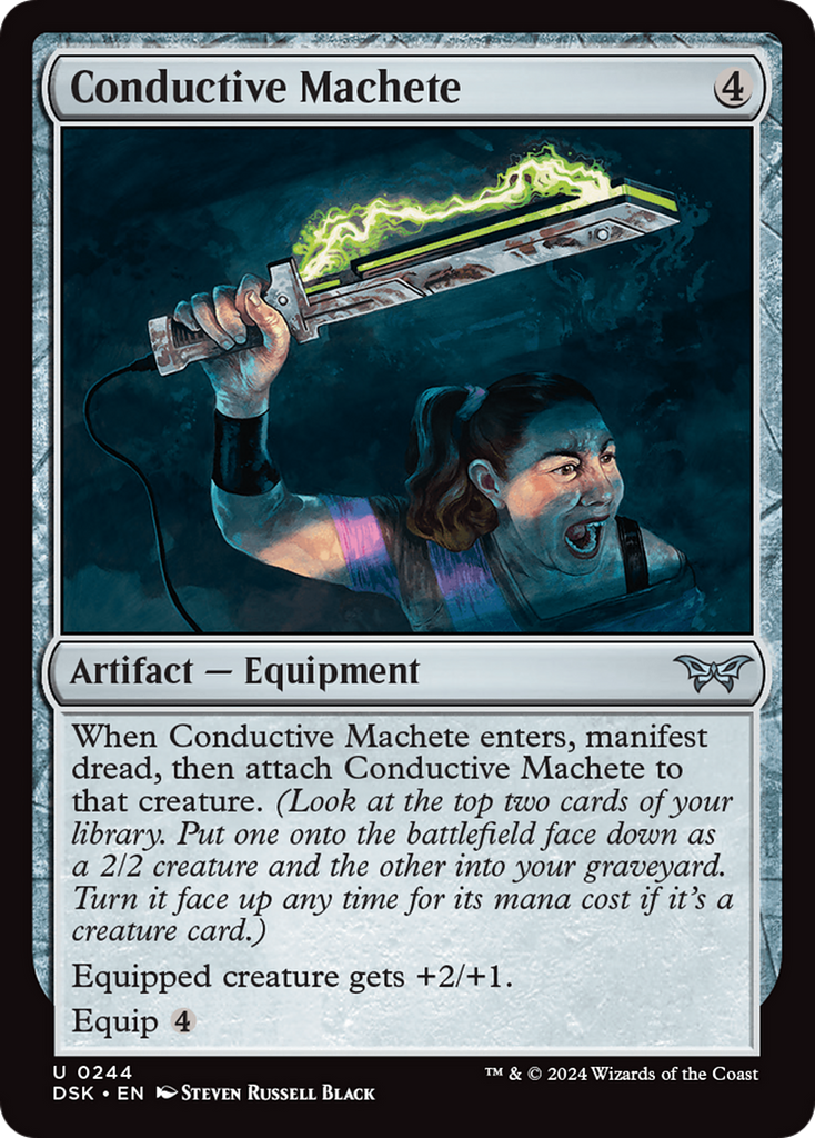 Magic: The Gathering - Conductive Machete Foil - Duskmourn: House of Horror