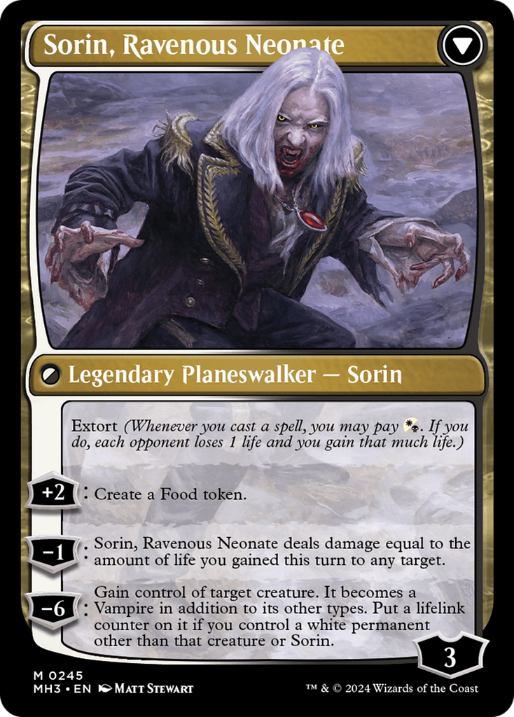 Magic: The Gathering - Sorin of House Markov // Sorin, Ravenous Neonate - Modern Horizons 3