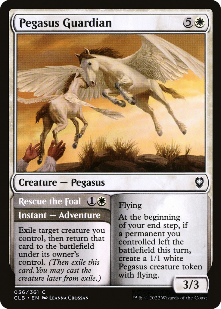 Magic: The Gathering - Pegasus Guardian // Rescue the Foal - Commander Legends: Battle for Baldur's Gate