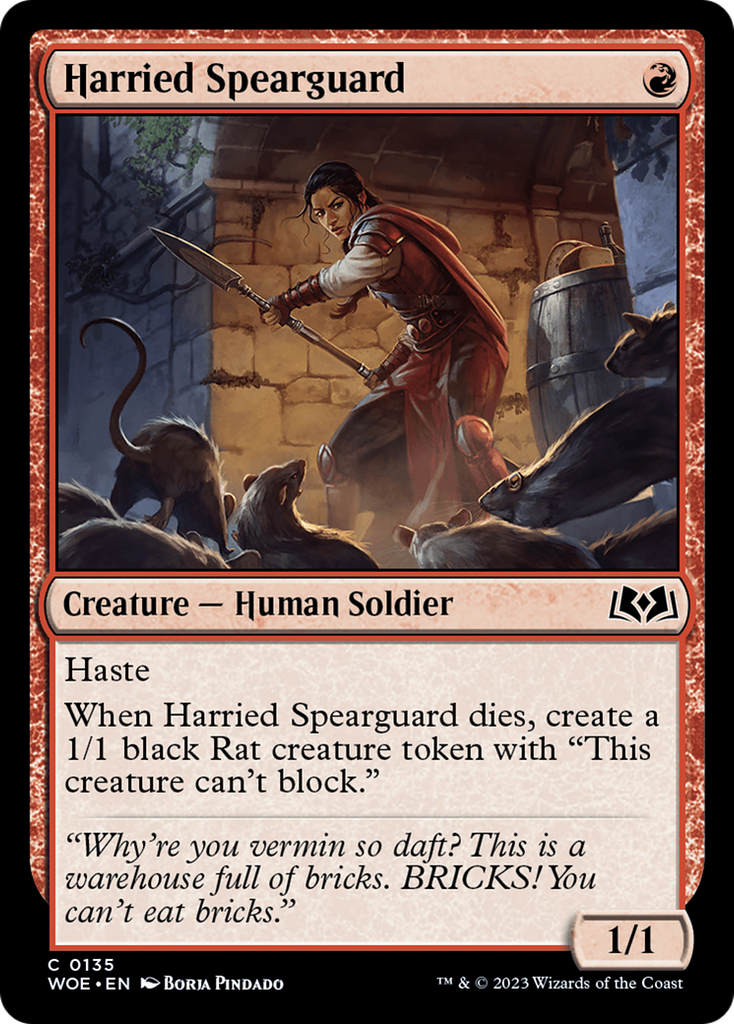 Magic: The Gathering - Harried Spearguard - Wilds of Eldraine