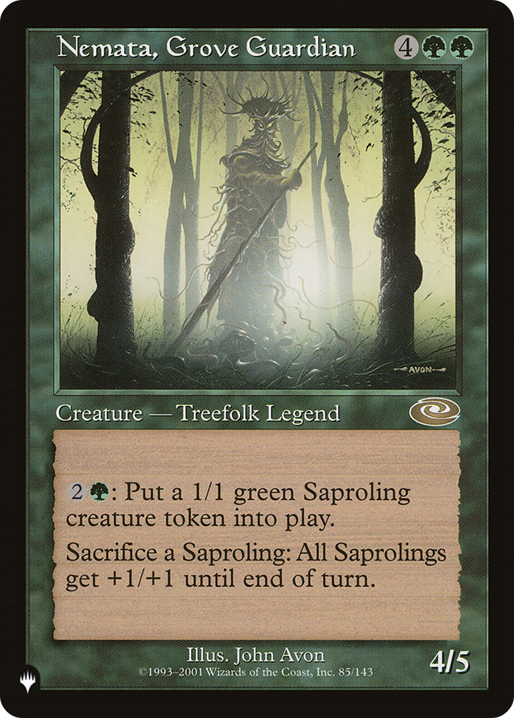 Magic: The Gathering - Nemata, Grove Guardian - The List