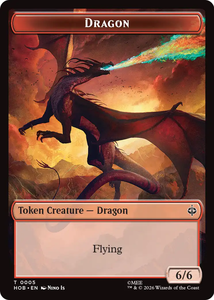 Magic: The Gathering - Dragon Token - The Hobbit Tokens
