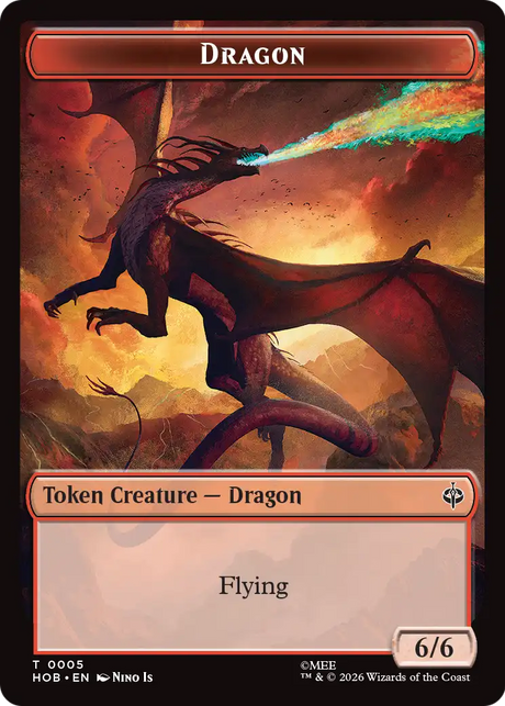 Magic: The Gathering - Dragon Token - The Hobbit Tokens