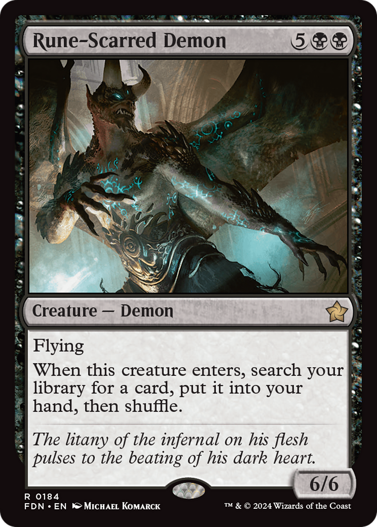 Magic: The Gathering - Rune-Scarred Demon Foil - Foundations