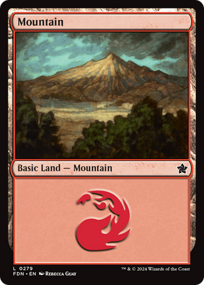 Magic: The Gathering - Mountain #279 Foil - Foundations