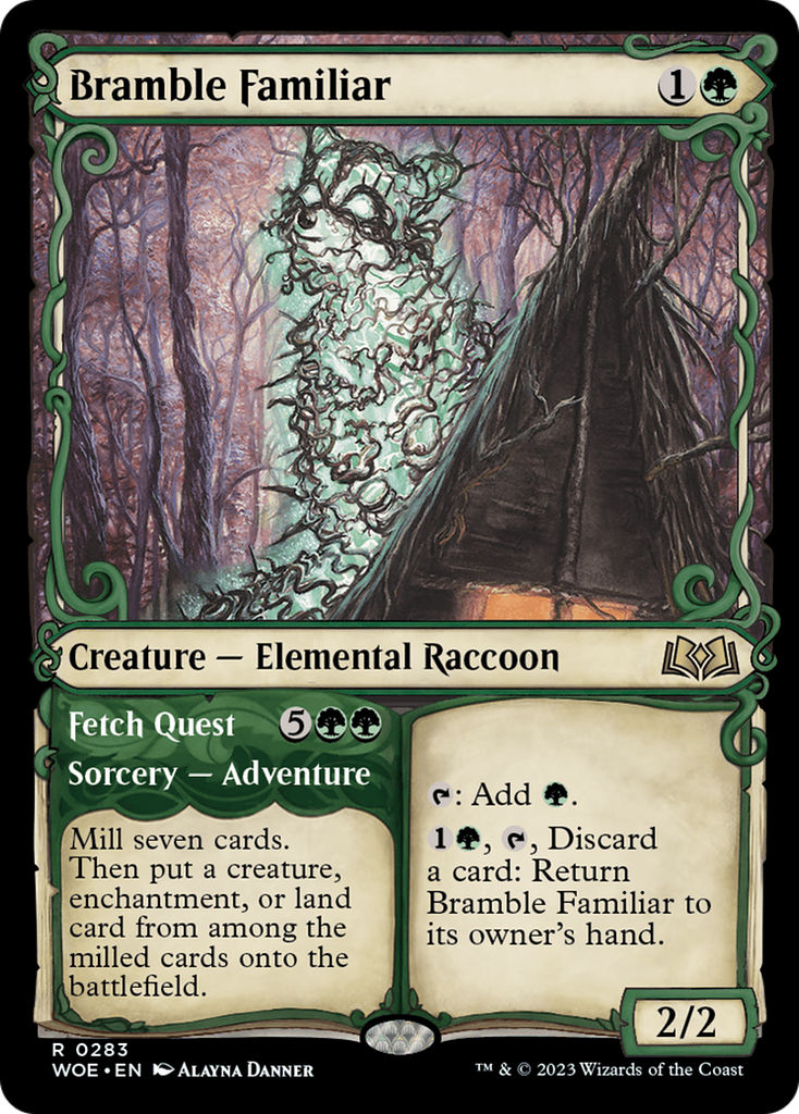 Magic: The Gathering - Bramble Familiar // Fetch Quest - Wilds of Eldraine