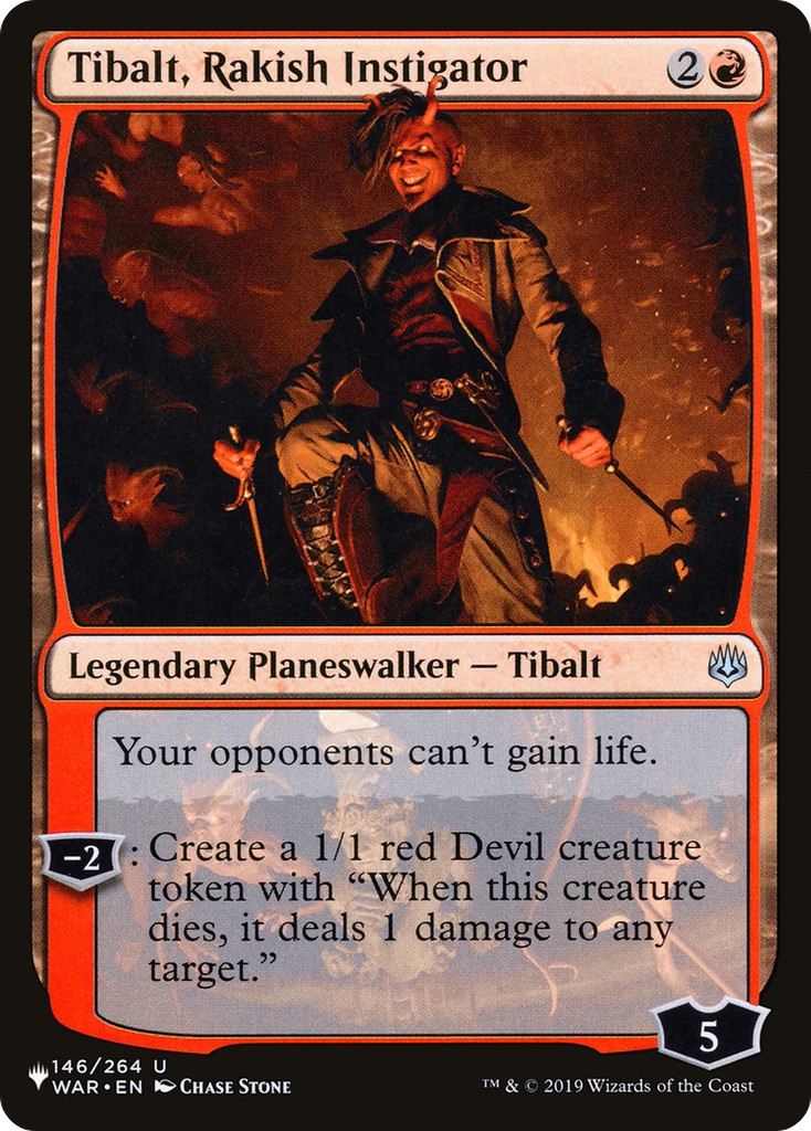 Magic: The Gathering - Tibalt, Rakish Instigator - The List