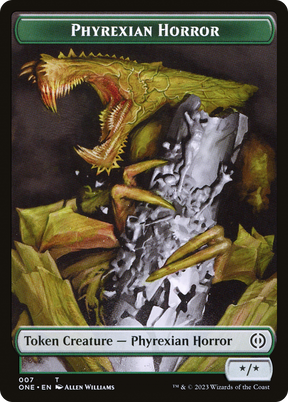 Magic: The Gathering - Phyrexian Horror Token - Phyrexia: All Will Be One Tokens