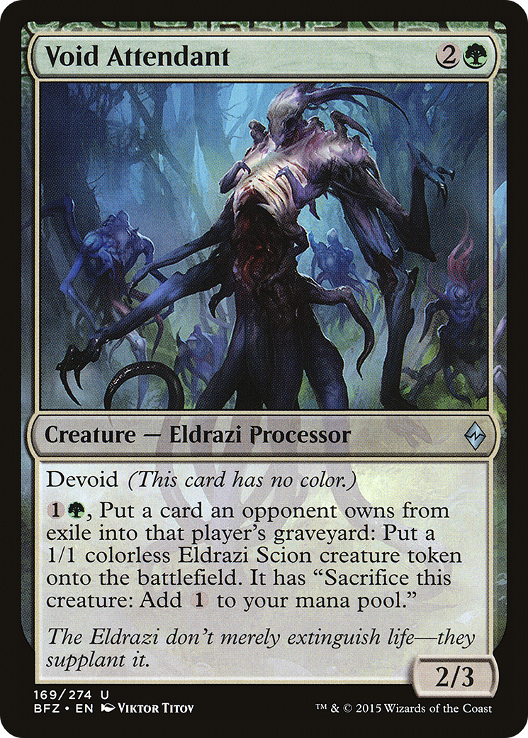 Magic: The Gathering - Void Attendant Foil - Battle for Zendikar