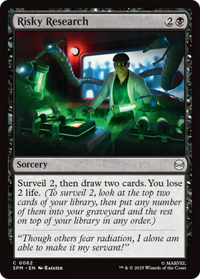 Magic: The Gathering - Risky Research Foil - Marvel's Spider-Man