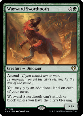 Magic: The Gathering - Wayward Swordtooth - Commander Masters