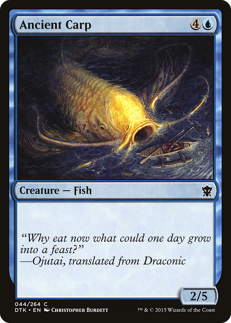 Magic: The Gathering - Ancient Carp Foil - Dragons of Tarkir