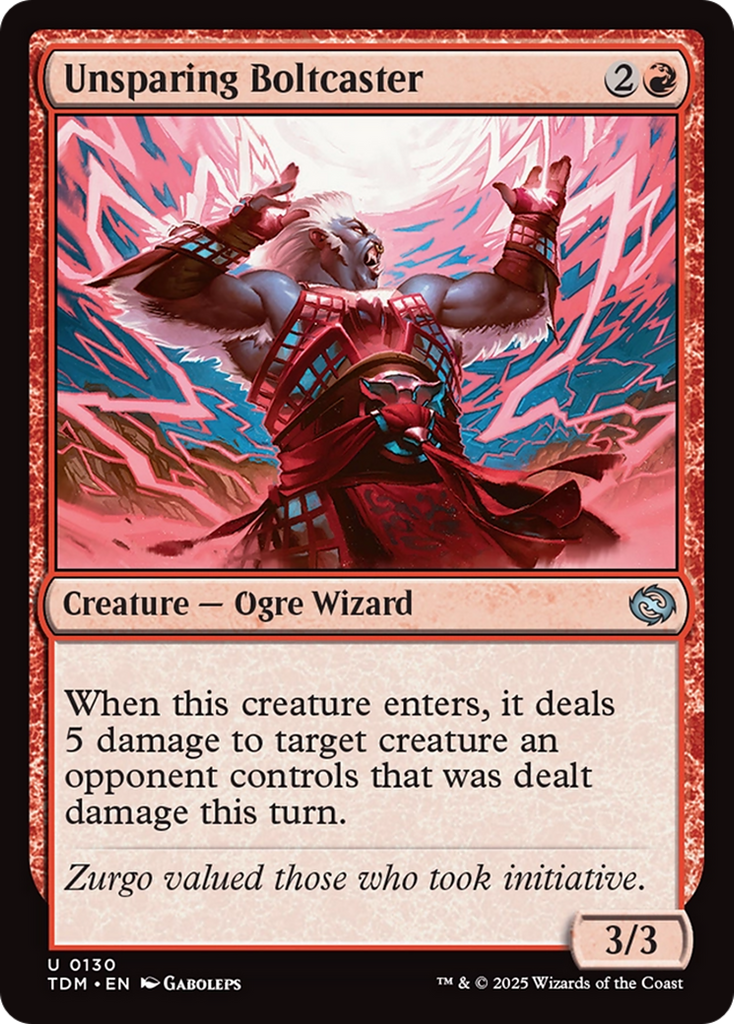 Magic: The Gathering - Unsparing Boltcaster Foil - Tarkir: Dragonstorm