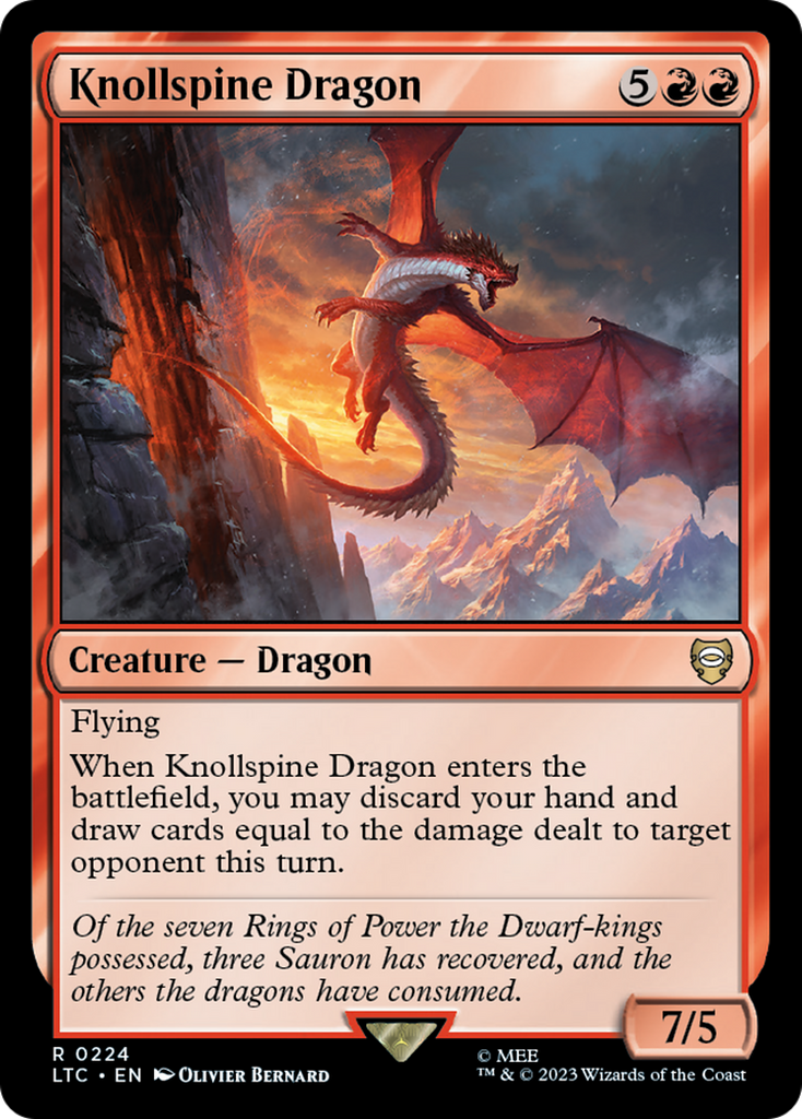Magic: The Gathering - Knollspine Dragon - Tales of Middle-earth Commander