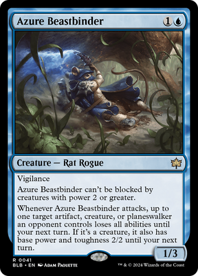 Magic: The Gathering - Azure Beastbinder Foil - Bloomburrow