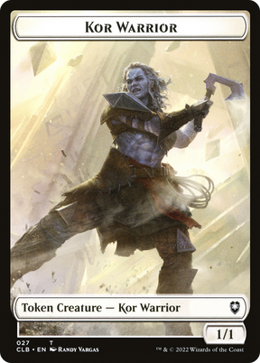 Magic: The Gathering - Kor Warrior Token - Battle for Baldur's Gate Tokens