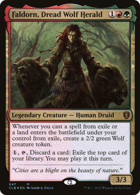 Magic: The Gathering - Faldorn, Dread Wolf Herald Foil - Commander Legends: Battle for Baldur's Gate