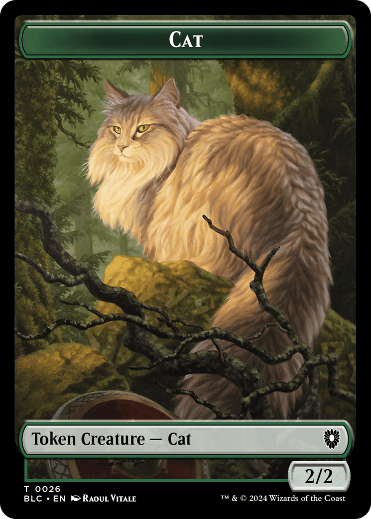 Magic: The Gathering - Cat Token - Bloomburrow Commander Tokens