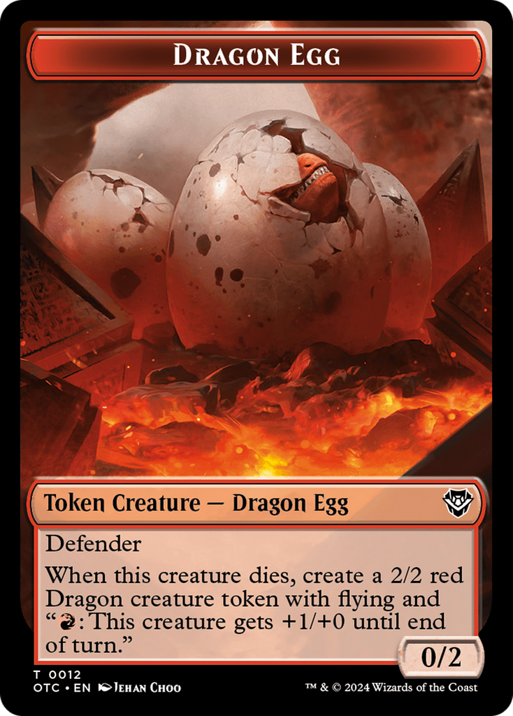 Magic: The Gathering - Dragon Egg Token - Outlaws of Thunder Junction Commander Tokens