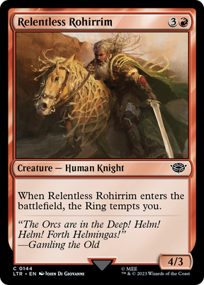 Magic: The Gathering - Relentless Rohirrim Foil - The Lord of the Rings: Tales of Middle-earth