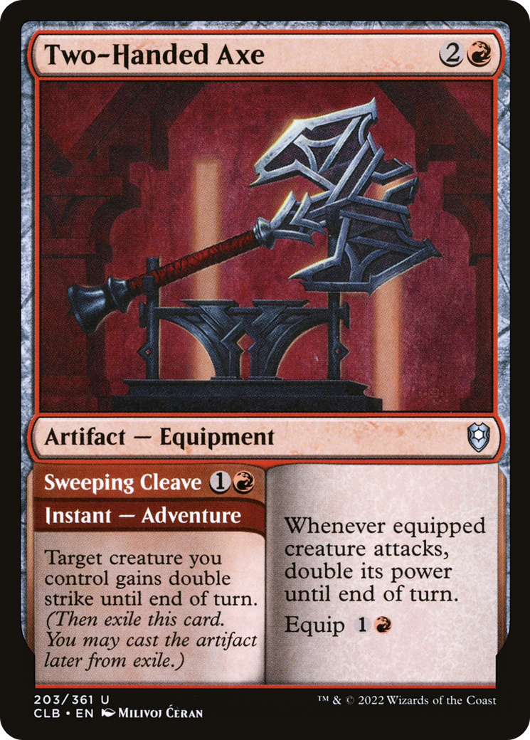 Magic: The Gathering - Two-Handed Axe // Sweeping Cleave - Commander Legends: Battle for Baldur's Gate
