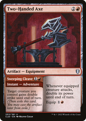 Magic: The Gathering - Two-Handed Axe // Sweeping Cleave - Commander Legends: Battle for Baldur's Gate