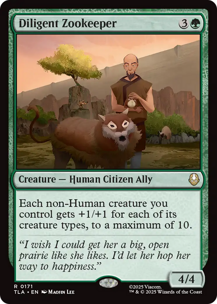 Magic: The Gathering - Diligent Zookeeper Foil - Avatar: The Last Airbender