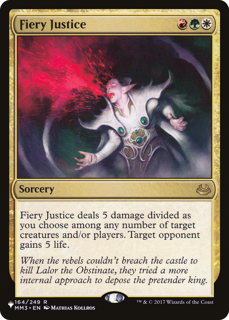 Magic: The Gathering - Fiery Justice - The List