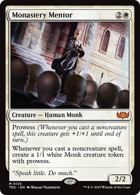 Magic: The Gathering - Monastery Mentor - Tarkir: Dragonstorm Commander