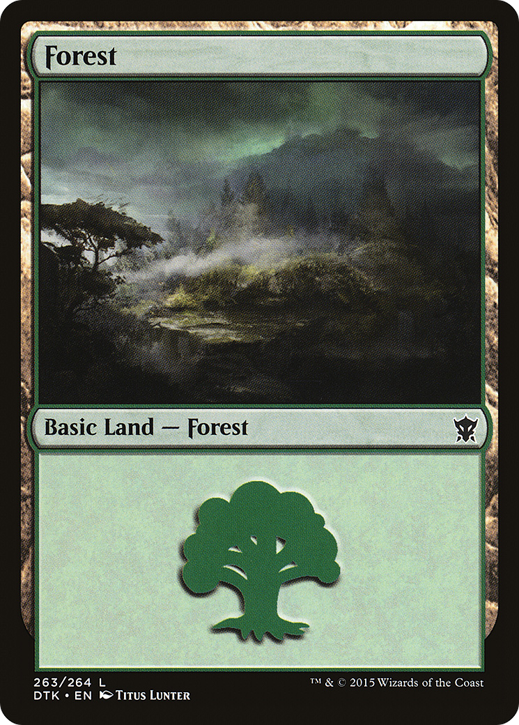 Magic: The Gathering - Forest #263 Foil - Dragons of Tarkir