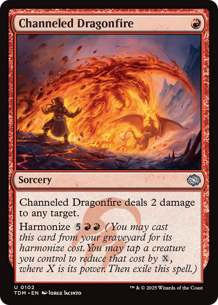 Magic: The Gathering - Channeled Dragonfire Foil - Tarkir: Dragonstorm