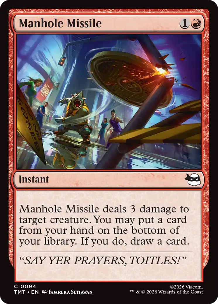 Magic: The Gathering - Manhole Missile Foil - Teenage Mutant Ninja Turtles