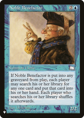 Magic: The Gathering - Noble Benefactor - The List