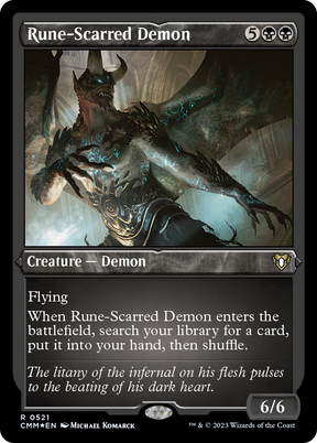 Magic: The Gathering - Rune-Scarred Demon Foil - Commander Masters