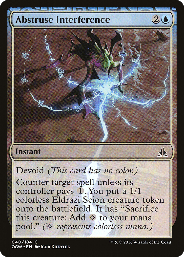 Magic: The Gathering - Abstruse Interference Foil - Oath of the Gatewatch