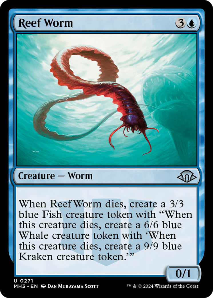 Magic: The Gathering - Reef Worm Foil - Modern Horizons 3