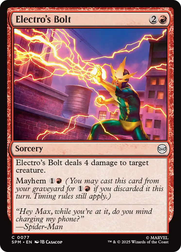 Magic: The Gathering - Electro's Bolt Foil - Marvel's Spider-Man