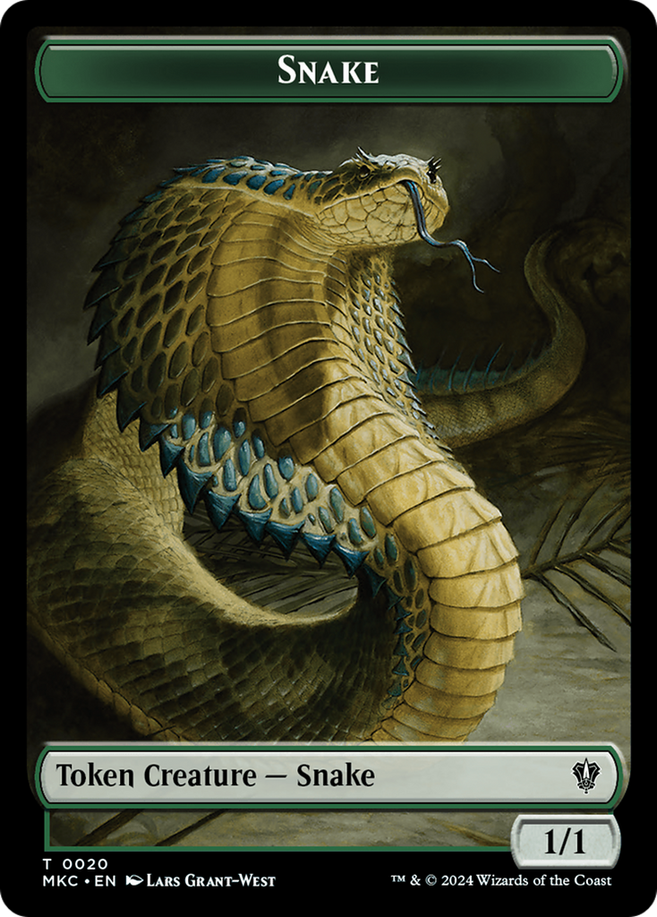 Magic: The Gathering - Snake Token - Murders at Karlov Manor Commander Tokens